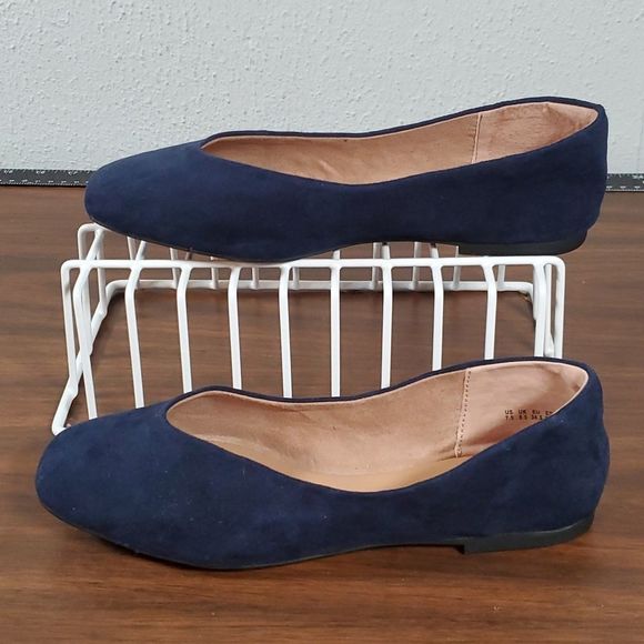 Amazon Essentials Women's Square-Toe Ballet Flat Navy Blue Flat Shoe Loafer 7½ - Picture 2 of 9